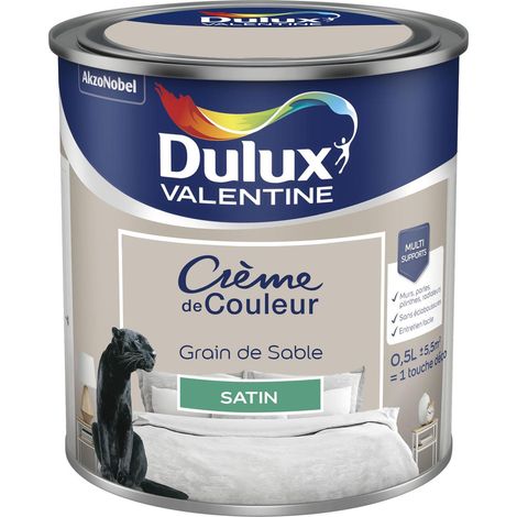 Peinture Crème De Couleur Satin Grain de Sable 0,5 L - Dulux Valentine
