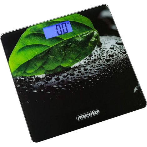 Balance Pese Personne Numérique Haute Précision, Design en Verre, Écran LCD, jusqu'à 150Kg, Plateforme en Verre Trempé Décoratif pour Salle de Bain, Arrêt Automatique (1/5)