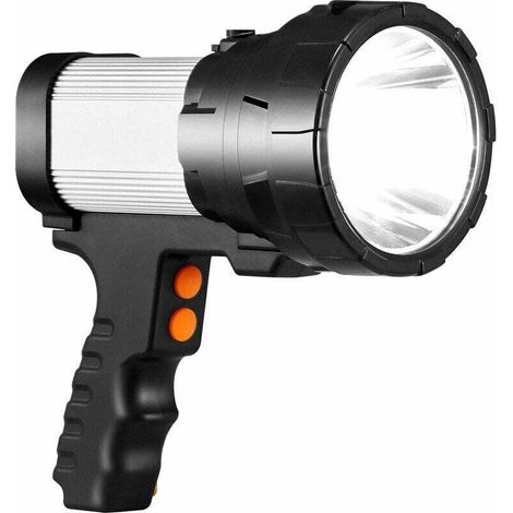 Torcia a LED ultra luminosa, impermeabile IPX4, 15000 lumen, batteria da 10000 mAh, super luminosa, 6 modalità, lunga portata, lanterna di emergenza ad alta potenza per campeggio, escursionismo e cacc