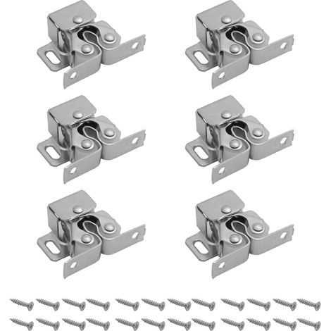 Lot de 6 butées de Porte pour Armoire, Boucle de Porte, Serrure à Billes, Porte d'armoire, Fermeture de Porte à Aspiration magnétique, Presse à Clip de Porte (1/5)
