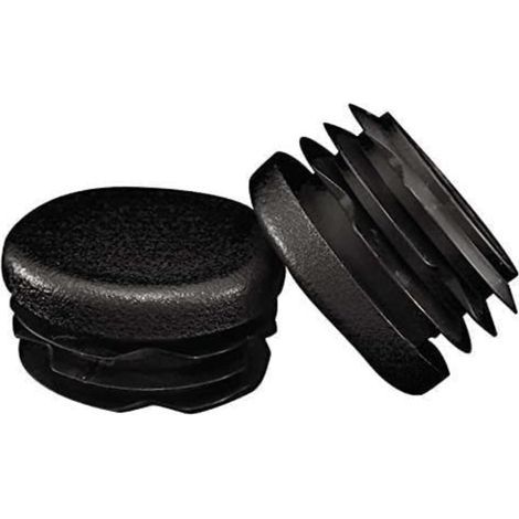 Embout Rond à Ailettes en Plastique NOIR pour Pied Tube de Chaise et Table de Dia (1/5)