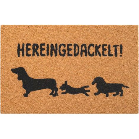 Coconut Animal Doormat, 60x40 cm, Non-Slip Backing (1/5)