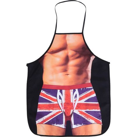 Tablier de cuisine humoristique 3D sexy homme femme imperméable (Muscle Man)