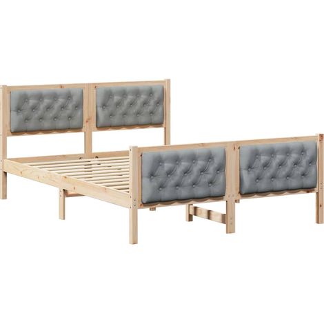 Maison Exclusive - Struttura del letto Grigio chiaro 150 x 200 cm Pino massello