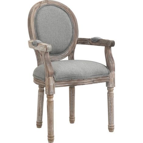 Chaise style Louis XVI Lys Grise (1/5)