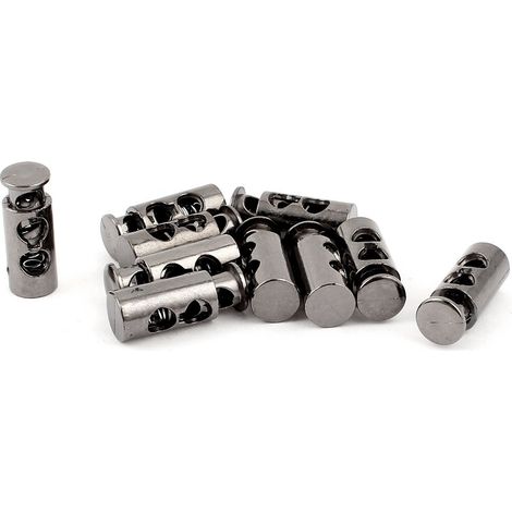 10pcs Arrêt de Cordon Serrure de Cordon 5mm Dia Gris (1/2)