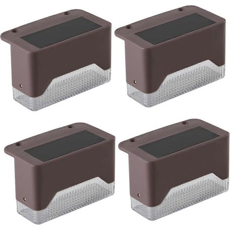 4er-Pack Solar-Wandleuchten, wasserdichte LED-Zaunleuchten für den Außenbereich, geeignet für Garten, Hof und Terrasse, einfache Installation