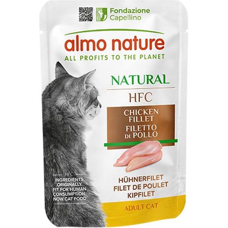 Almo Nature Gatto HFC Natural Gatto busta 55gr Filetto di Pollo