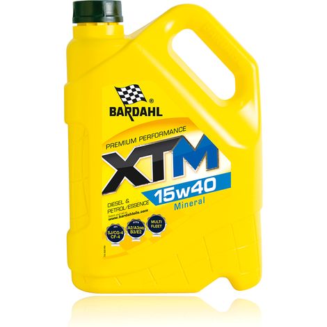 Huile 15W40 XTM Minérale A3/B3 - 5 L - BARDAHL