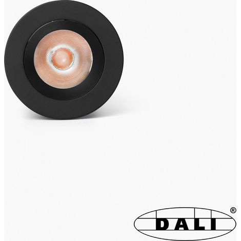 UNO downlight empotrable negro/negro 8W 37° 3000K CRI90 DALI