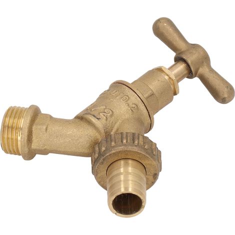 Robinet de jardin arrosage laiton 1/2po sortie 3/4po entree robinet haute resistance anti-usure pour usage commercial (1/5)
