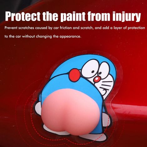 Autocollants de voiture à motifs de dessins animés, autocollants anti-collision, autocollants de protection imperméables pour rétroviseurs. (1/5)