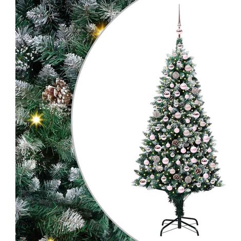 Sapin de Noël artificiel Vert 180 cm PVC, Acier et Plastique vidaXL (1/5)