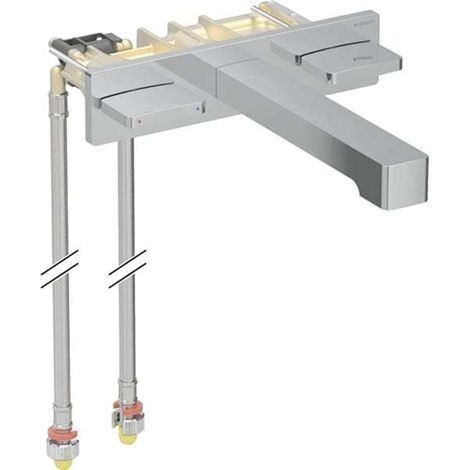 Geberit ONE Waschtischarmatur eckiges Design, Wandmontage, (1/5)