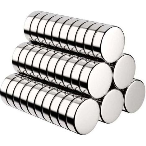 Aimants 60Pcs, Aimant En Néodyme Ultra Puissant Pour Frigo, Petits Aimants Ronds Pour Réfrigérateur, Plaque Magnétique, Porte, Tableau Noir, Carte - Boîte De Rangement Gratuite Incluse-10X3Mm (1/4)