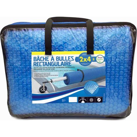 TERRE JARDIN - Cubierta de burbujas rectangular para piscinas Azul 2 x 4