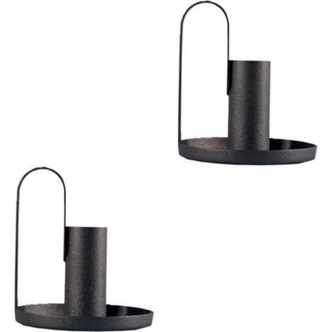 2 Pièces bougeoir en métal Chandeliers bougeoirs décor de Bureau décor d'halloween Bougies Coniques décoration Murale bougeoir de Bureau Chandelier en Fer Petit décorer Candélabre (1/4)