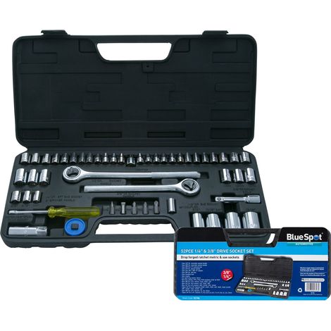 BlueSpot Tools Mixed Drive Socket Set, 52 Piece (1/3)