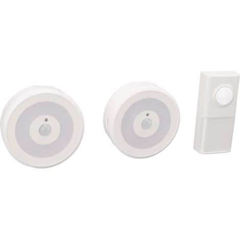Sonnette sans fil étanche avec 58 morceaux de musique, détecteur de présence, lumière, alimentation USB, sonnette intelligente pour la maison, blanche (1/5)