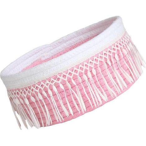 Panier de rangement en tissu rose (1 pièce), compatible avec les bureaux, design nordique. (1/5)