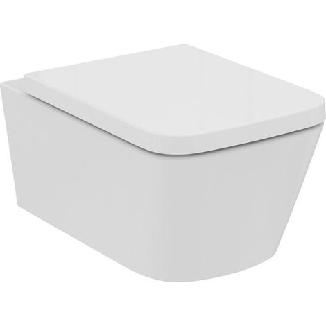 Pack WC IS Cube Blend sans rebord avec siège WC Softclosing 365x540x375mm Blanc