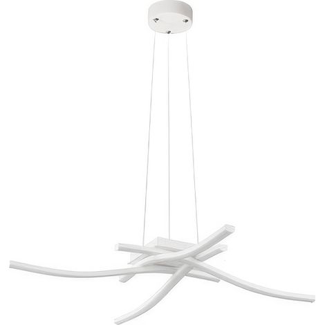 Lampada a Sospensione LED Tratti 35 W 4000 K 3150 lm Bianco a 4 Luci in Alluminio