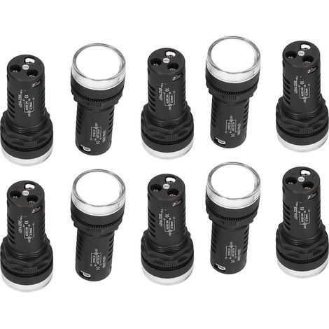10 pièces LED indicateurs d'énergie rouge et verte pour moteurs 24V AC/DC, voyants d'alimentation économes (1/5)