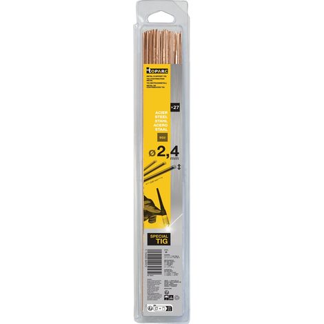 WIG Schweißstäbe Stahl SG2 Ø 2,4 mm 27 Stück  2,4 mm - 330mm - Blister 0,33kg