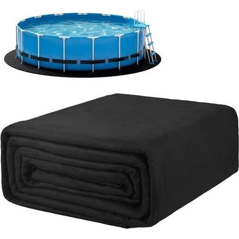 4M Tapis de Sol Piscine, Tapis sous Piscines Hors Sol Rond, Tapis De Revêtement De Sol De Piscine, Rembourrage sous Piscine, Antidérapant, Pliable, pour Baignoires et Piscines Hors Sol (1/4)