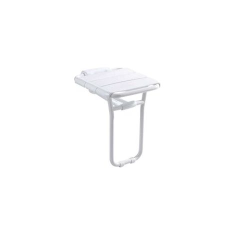 Siège de douche relevable - Aluminium époxy - Blanc (1/5)