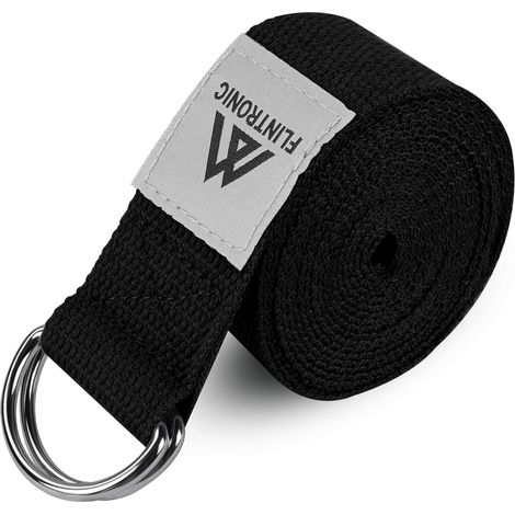 Sangle de Yoga, Ceinture de Yoga Réglable, 100% Coton Sangle Yoga Strap, Ceinture Yoga avec Fermeture en Métal Boucle en D, pour Yoga Pilates Gym Danse, Les Yogis Débutants et Confirmés (1/5)