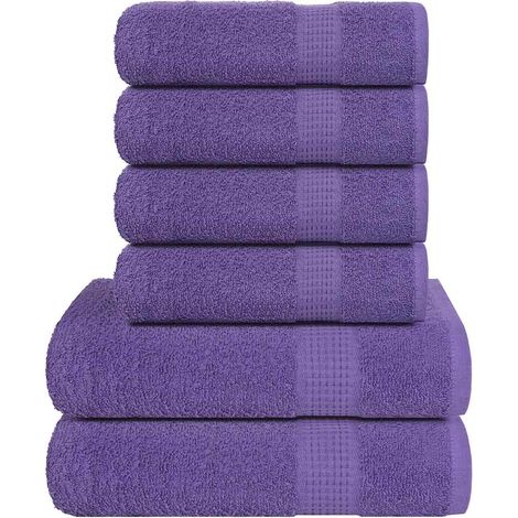 6-tlg. Handtuch-Set FROGN Lila 360 g/m² (1/5)