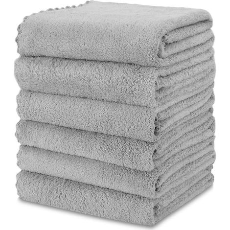 Torchons de cuisine, 33 x 71 cm, torchons de qualité supérieure, chiffons de nettoyage en microfibre velours corail ultra-absorbants, séchage rapide pour la vaisselle (1/5)