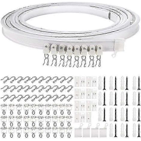 Rail de rideau de plafond flexible de 5 mètres, F26 (10099201217401) (1/5)