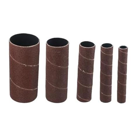 Lot de 5 manchons ponçage pour ponceuse oscillante, 11,4 cm, grain 80/150/240, papier abrasif en oxyde d'aluminium le travail du bois, polissage métal - (1/5)