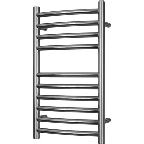 Aston - Stainless Steel Heated Towel Rail - H600mm x W350mm - Curved (1/3)