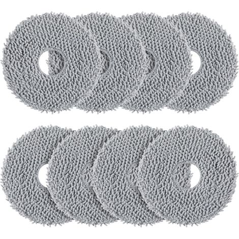 8 Stück qrevo Wischtücher kompatibel mit Roborock Saros 10R/ Qrevo/Qrevo Master/Qrevo Slim/Qrevo MaxV/Qrevo Curve/Qrevo Pro/Qrevo S Saugroboter, Waschbare und Wiederverwendbare Mikrofaser Wischmopps