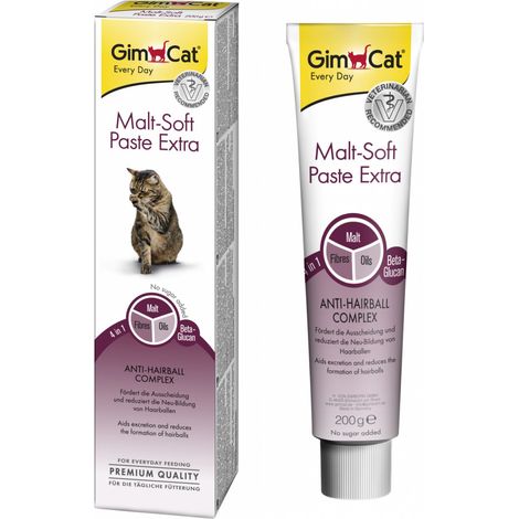 GimCat  Malt-Soft-Extra  Paste zur Entfernung von Haarballen – 200-g-Tube