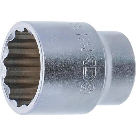 Douille pour Clé 20 mm (3/4) - Douze Pans, 34 mm - Robuste et Précise, Chrome-Vanadium, Zones Difficiles - D-Work