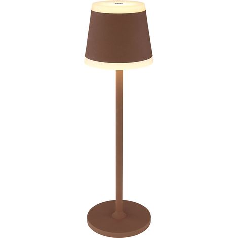 Globo - tischlampe - Ridley - braun - metall - Ø 11cm - LED - (1/4)