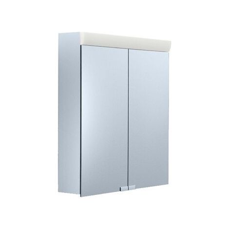 Armario con espejo ROYAL 10600 x 700 x 141 mm iluminación de techo anodizado teñido en plata KEUCO