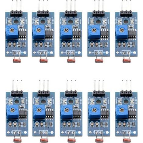 Pack of 10 Photoresistor Modules with Light Sensor and Digital Output for Arduino (1/5)