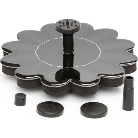 Fontaine solaire solaire pour bassin de jardin avec panneau solaire de 1,4W - Pompe à eau flottante - pour bassin de jardin, bassin à oiseau, récipient à poisson, petit bassin, bassin pour enfants A (1/2)