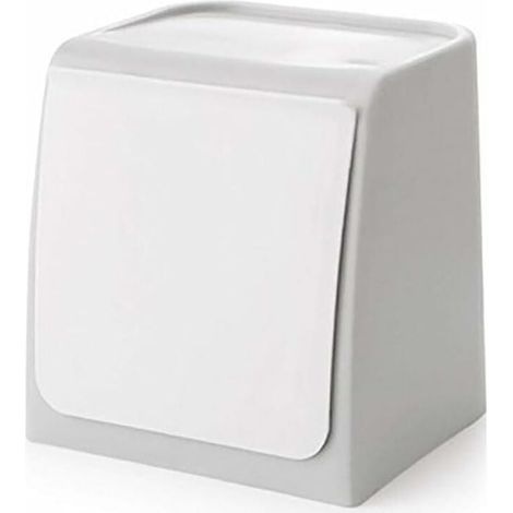 Mini-Mülleimer zur Wandmontage, lochfreier Küchenabfalleimer, Mülleimer für Küche, Bad, Toilette, Büro – Grau