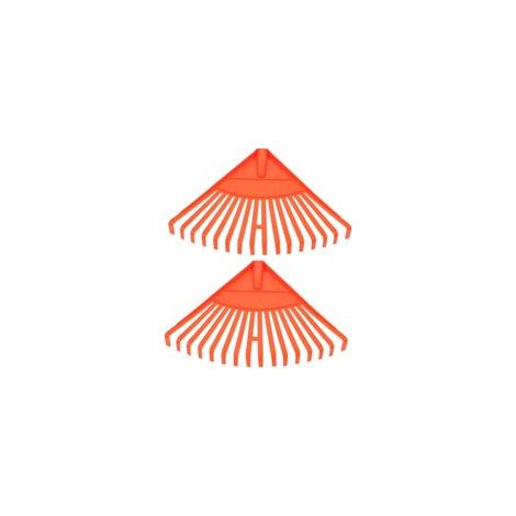 2 Pièces Râteau à Plastique pour Jardinage Râteau de Pelouse Portable avec Dents Outil de Nettoyage des Déchets pour Plantes Fleurs et Légumes pour Jardinage Orange