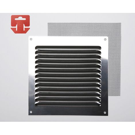 Grille Avec Toile Moustiquaire 0.6 Acier Inoxydable 150x150mm (G) (1/3)