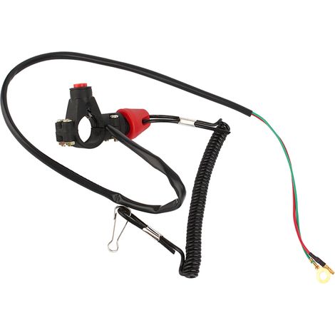 12V CO-Motor-Sicherheitsleine mit Not-Aus-Funktion, Nackenband für Motorrad, Quad und Boot, Stoppschalter, Not-Aus-Schalter, Ersatzteil, 1 Stück. (1/5)