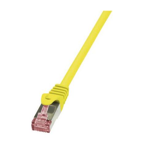 Cable reseau jaune 0.50m SFTP blinde RJ45 cat6 (1/2)