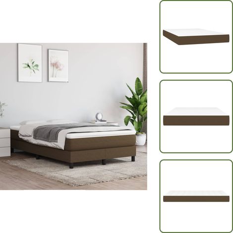 Matelas de lit à ressorts ensachés Marron foncé 120x200x20 cm - Matelas À Ressorts Ensachés - Matelas Confortable - Matelas Support Moyen - Literie - Chambre À Coucher