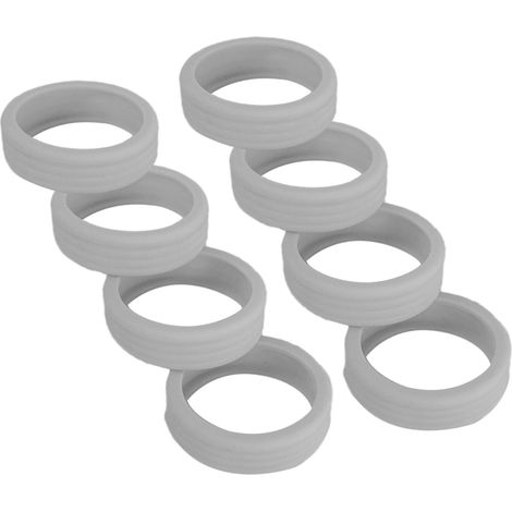 Lot de 8 protections de roues de valise en silicone gris, antibruit. (1/5)